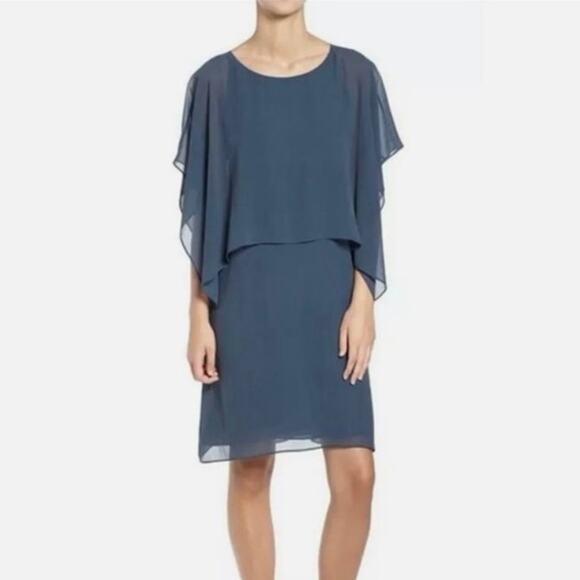 Eileen Fisher Dresses & Skirts - Eileen Fisher Sheer Silk Georgette Poncho Dress Size Large